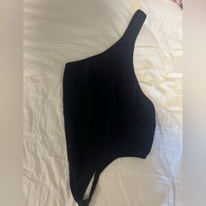 🌸Free People Black One-Shoulder Top